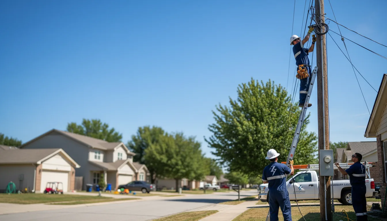 Residential electrician providing installation services in Trent, TX
